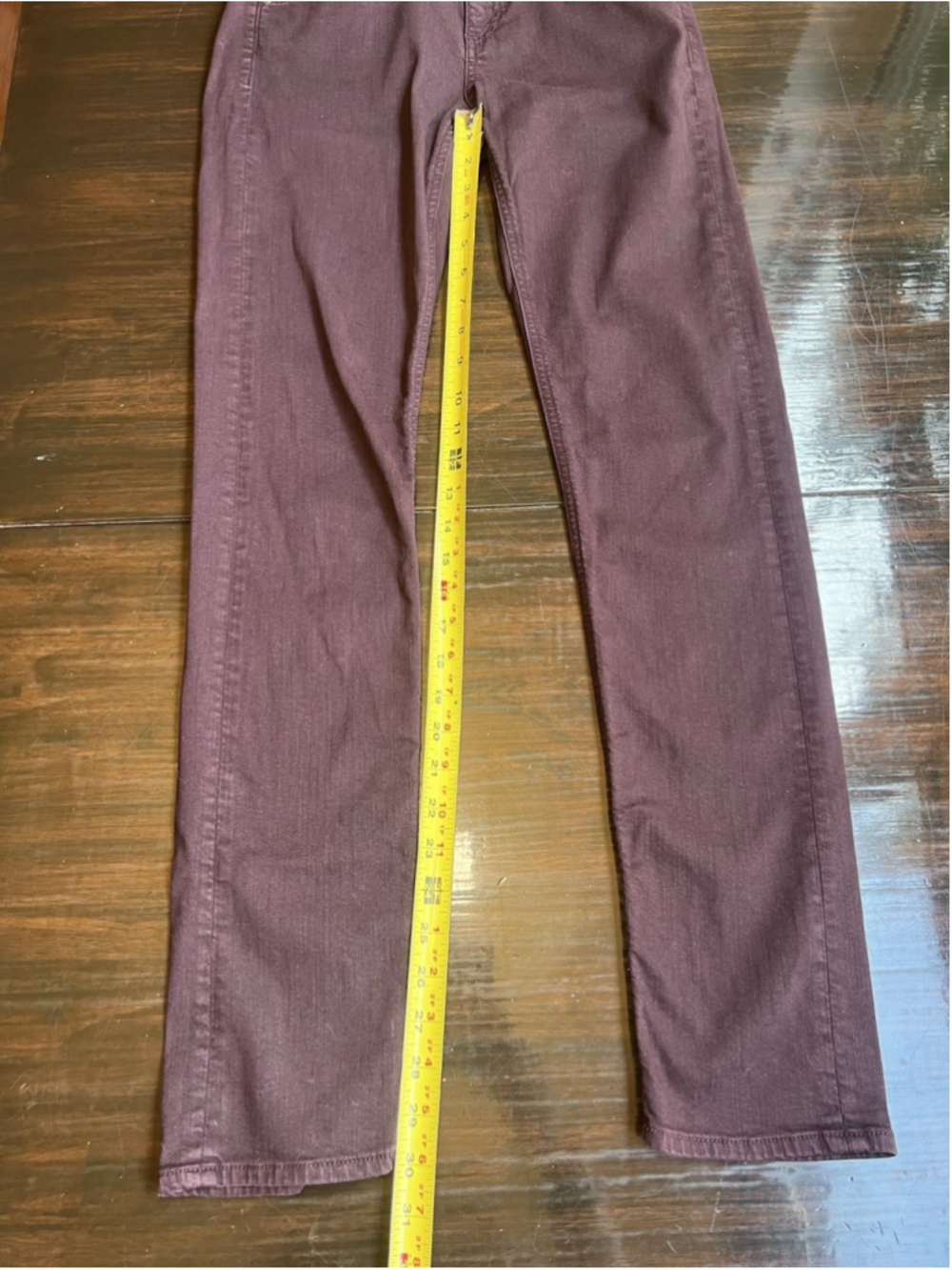 RAG & BONE Jeans Burgundy Slim Fit Boyfriend Stretch Modern Women’s Size 26 - Picture 8 of 15